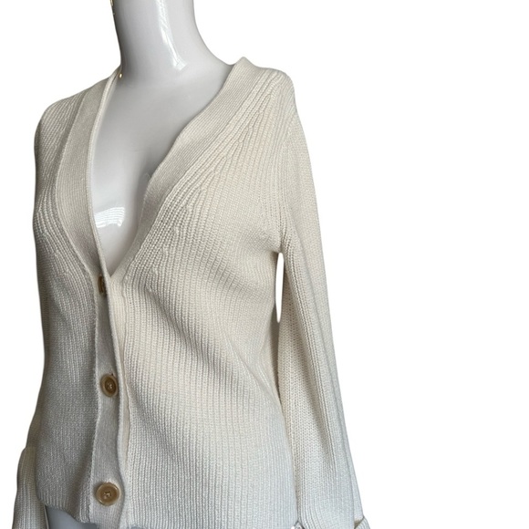Banana Republic Women's Cream Cardigan Sweater - Picture 2 of 9
